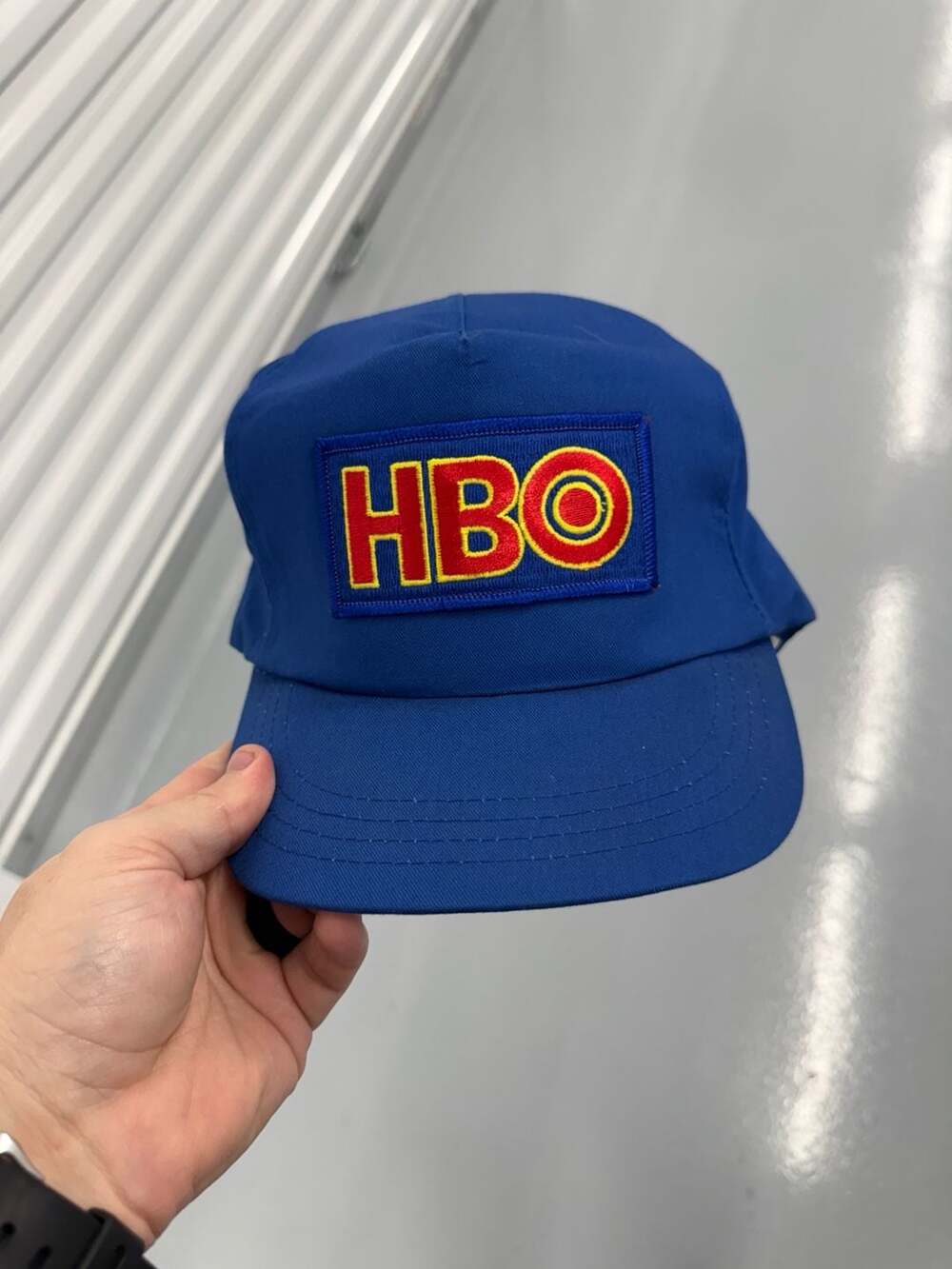 HBO Vintage Snapback Hat Blue TV Network Logo Cap